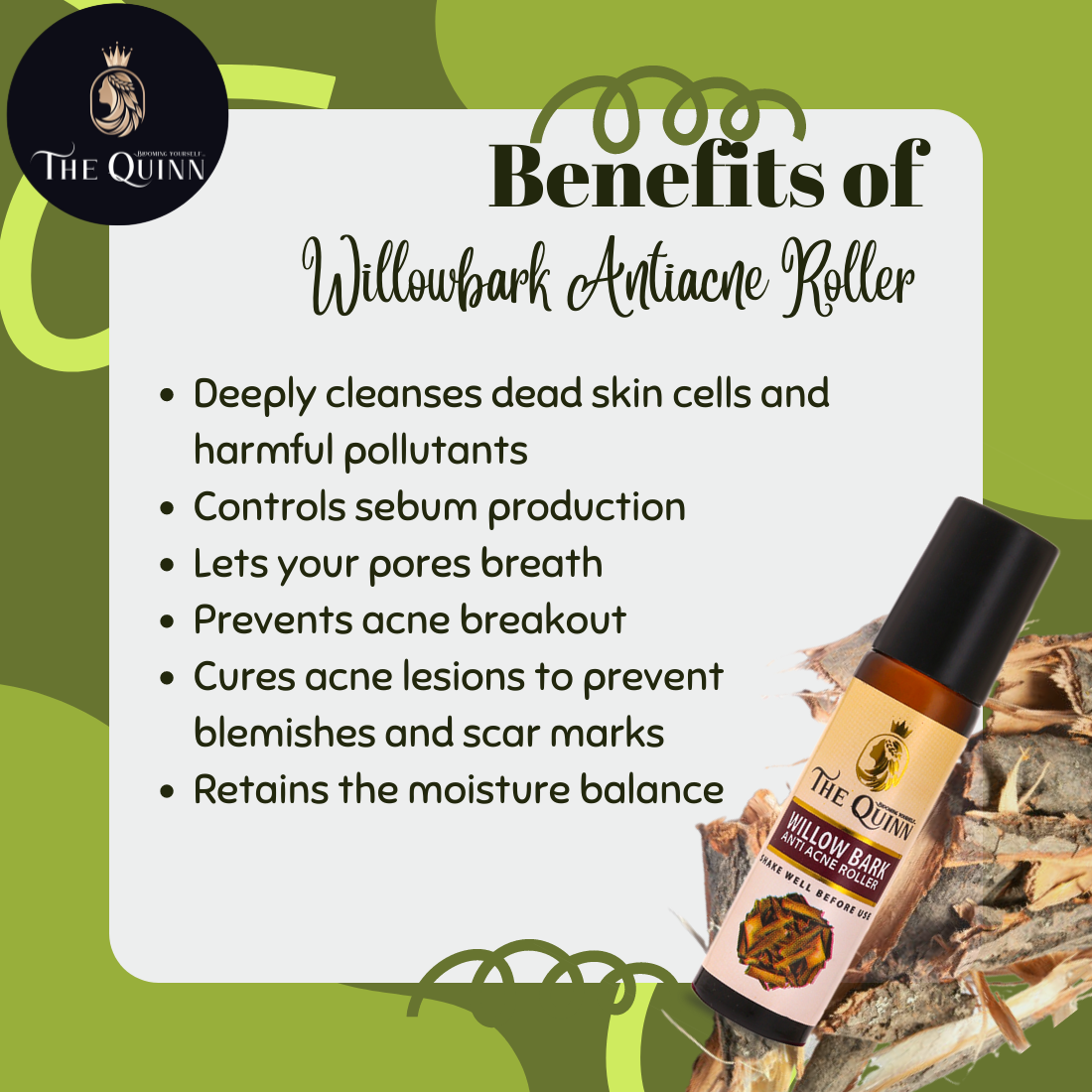 Willow Bark Anti Acne Toner + Willow Bark Anti Acne Roller