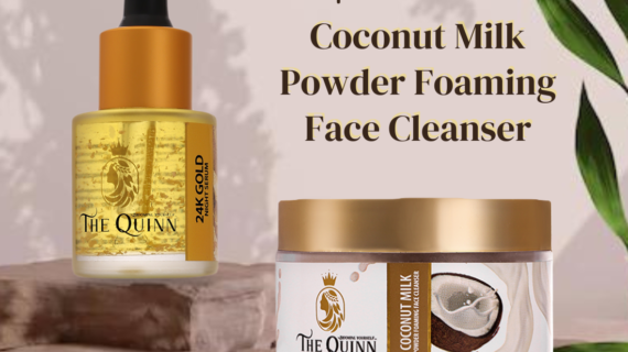 Coconut Milk Powder Foaming Face Cleanser + 24K GOLD Night Serum
