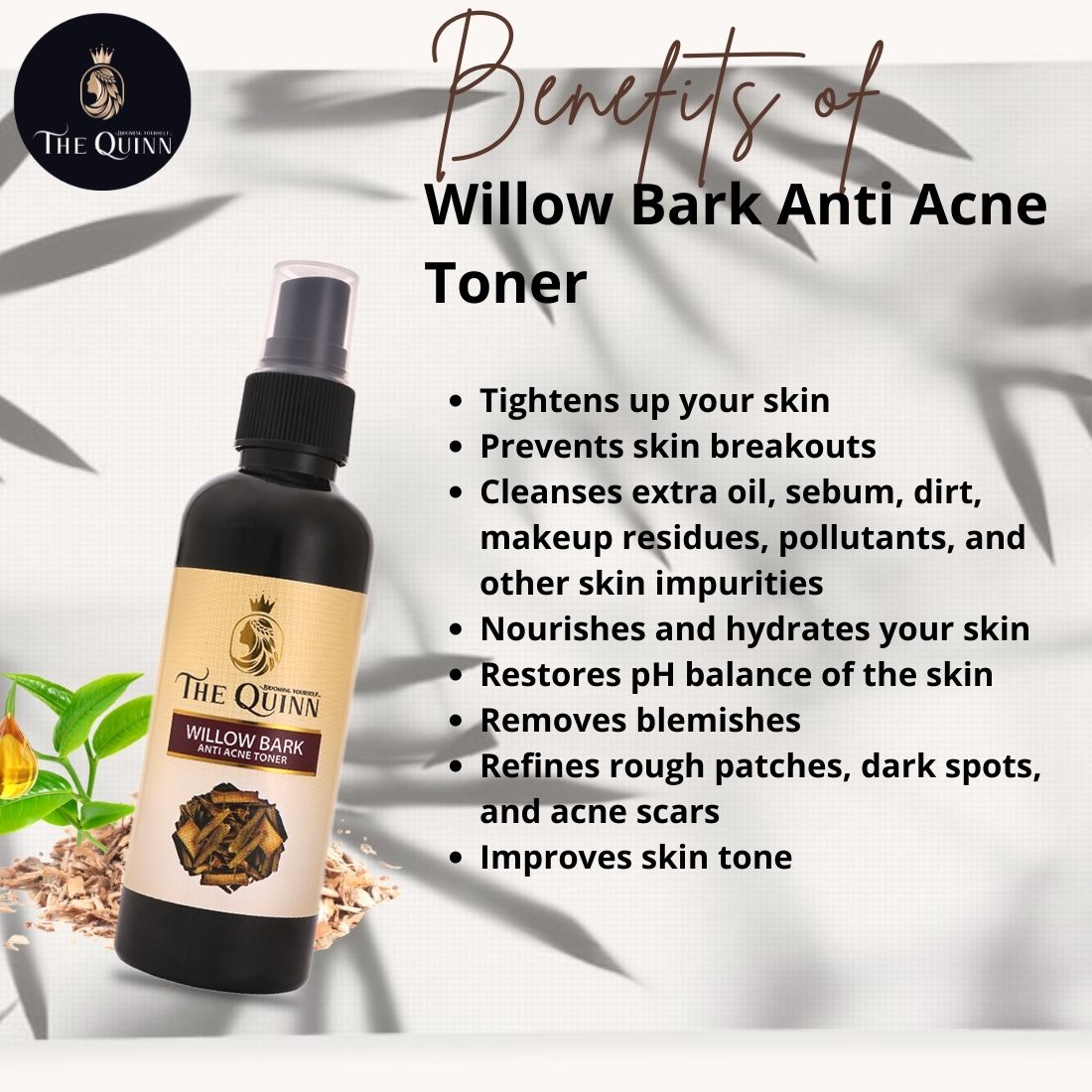 Willow Bark Anti Acne Toner + Willow Bark Anti Acne Roller