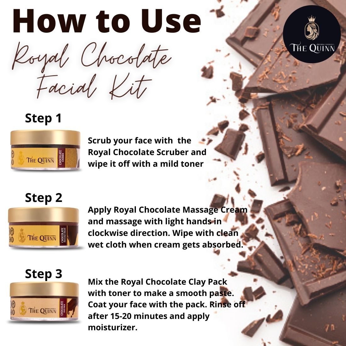 Royal Chocolate Facial Kit + Cucumber Refreshing Toner